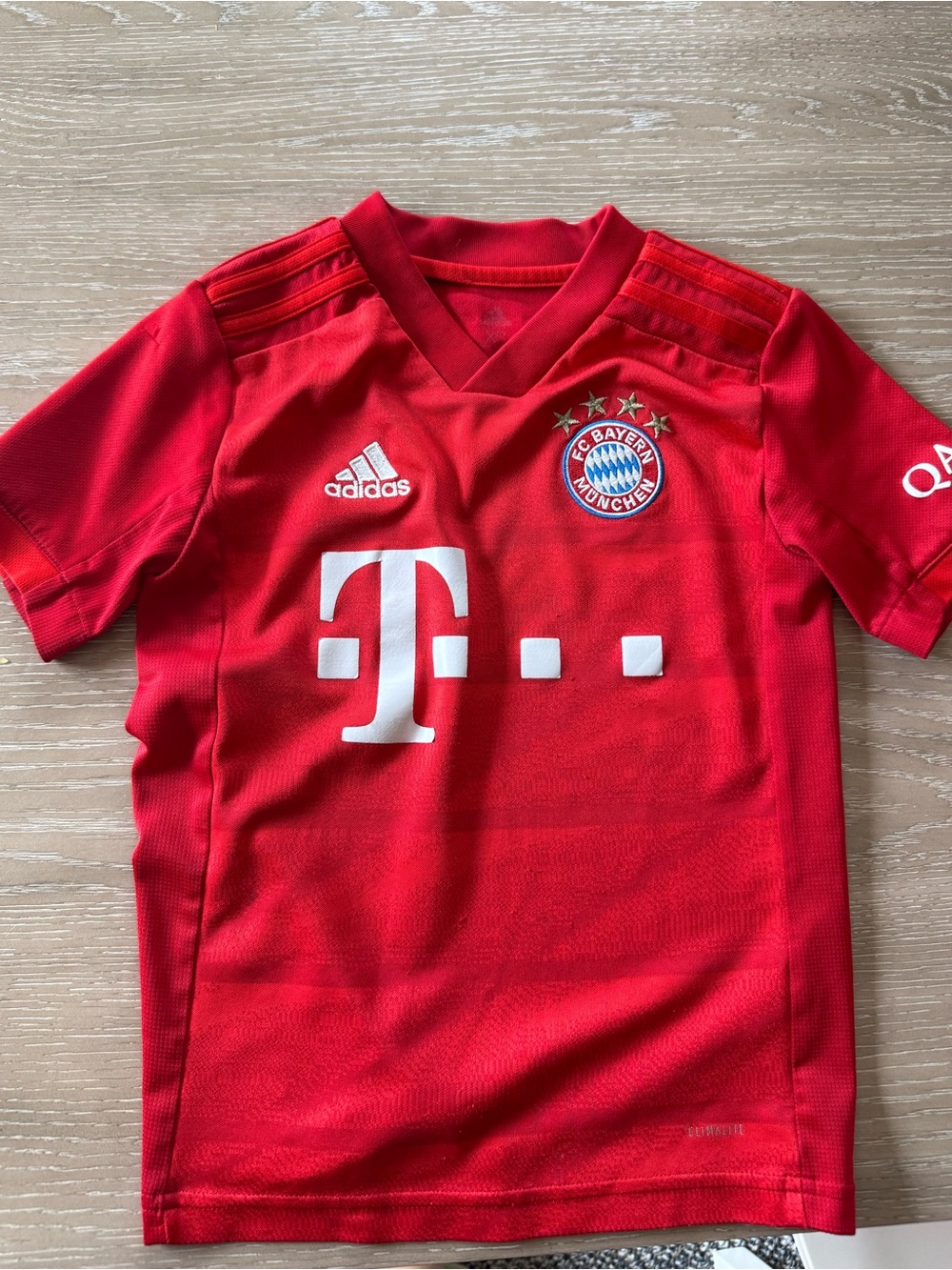 adidas Red FC Bayern Munich Kids Soccer Jersey